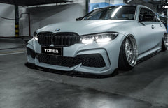 BMW 3 Series M340i 330i G20 G21 Pre-LCI 2019-2022 with Aftermarket Parts - PP Front Bumper & Lip from Yofer USA