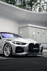 BMW 4 Series M440i 430i (With M-Package Bumper, does not fit base model) G22 G23 2020-ON with Aftermarket Parts - Plustic Series Front Lip ABS from ArmorExtend