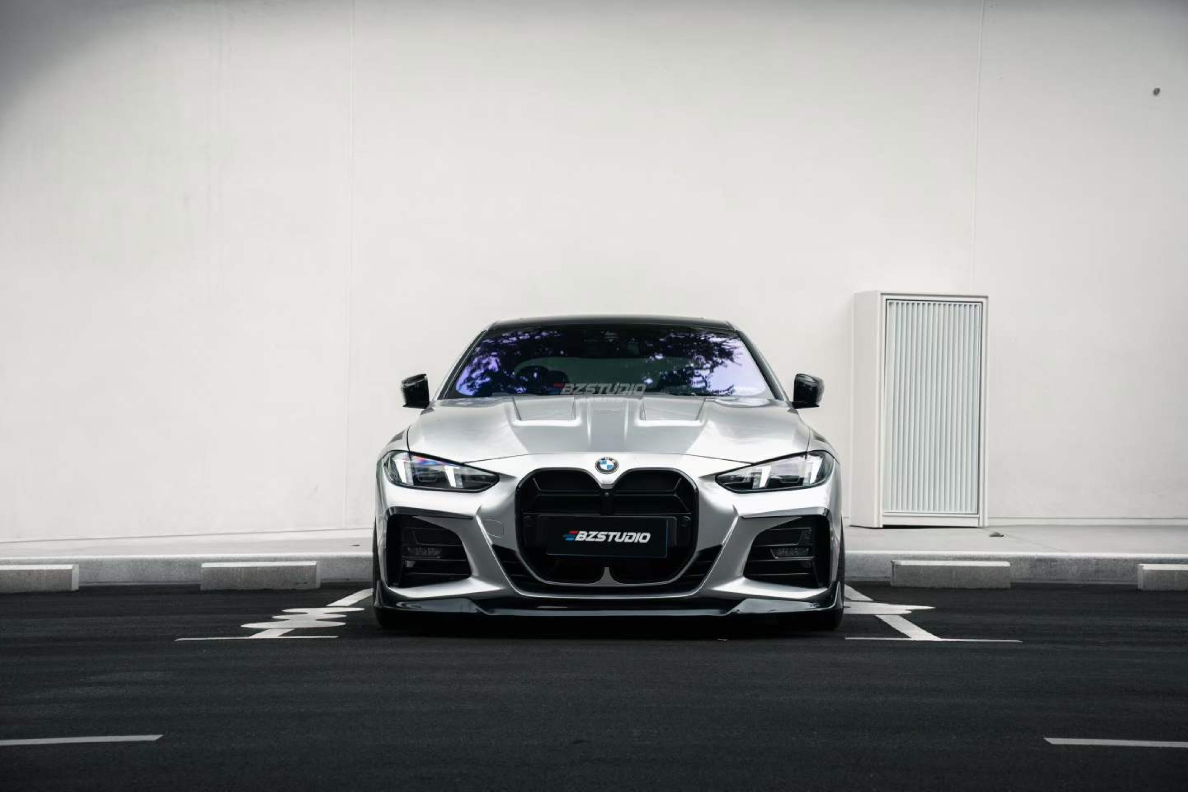 BMW 4 Series M440i 430i (With M-Package Bumper, does not fit base model) G22 G23 2020-ON with Aftermarket Parts - Plustic Series Front Lip ABS from ArmorExtend