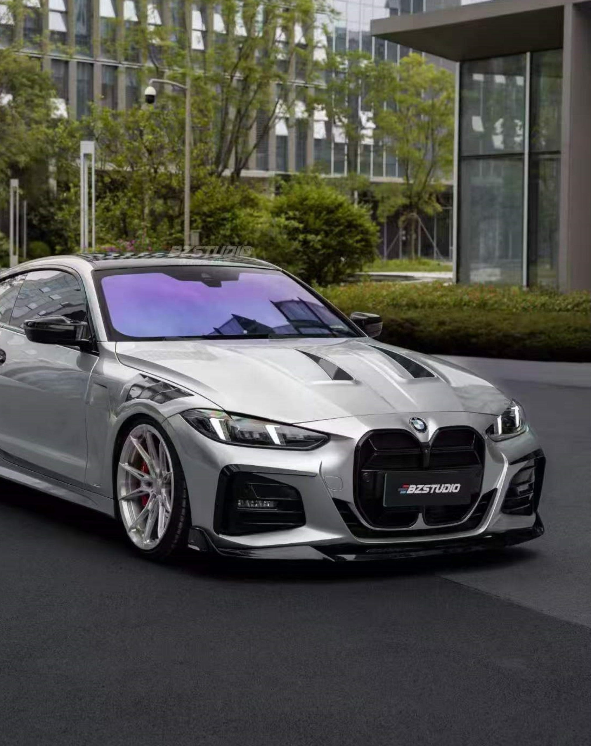 BMW 4 Series M440i 430i (With M-Package Bumper, does not fit base model) G22 G23 2020-ON - Plustic Series Front Lip ABS from ArmorExtend