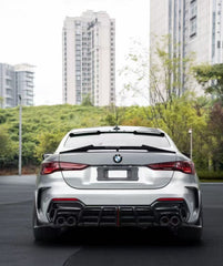 BMW 4 Series M440i 430i (With M-Package Bumper, does not fit base model) G22 G23 2020-ON with Aftermarket Parts - Plustic Series Rear Diffuser ABS from ArmorExtend
