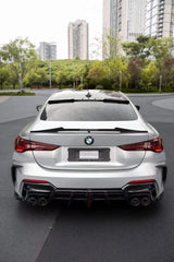 BMW 4 Series M440i 430i (With M-Package Bumper, does not fit base model) G22 G23 2020-ON with Aftermarket Parts - Plustic Series Rear Diffuser ABS from ArmorExtend