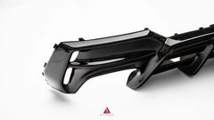 BMW 4 Series M440i 430i (With M-Package Bumper, does not fit base model) G22 G23 2020-ON with Aftermarket Parts - Plustic Series Rear Diffuser ABS from ArmorExtend