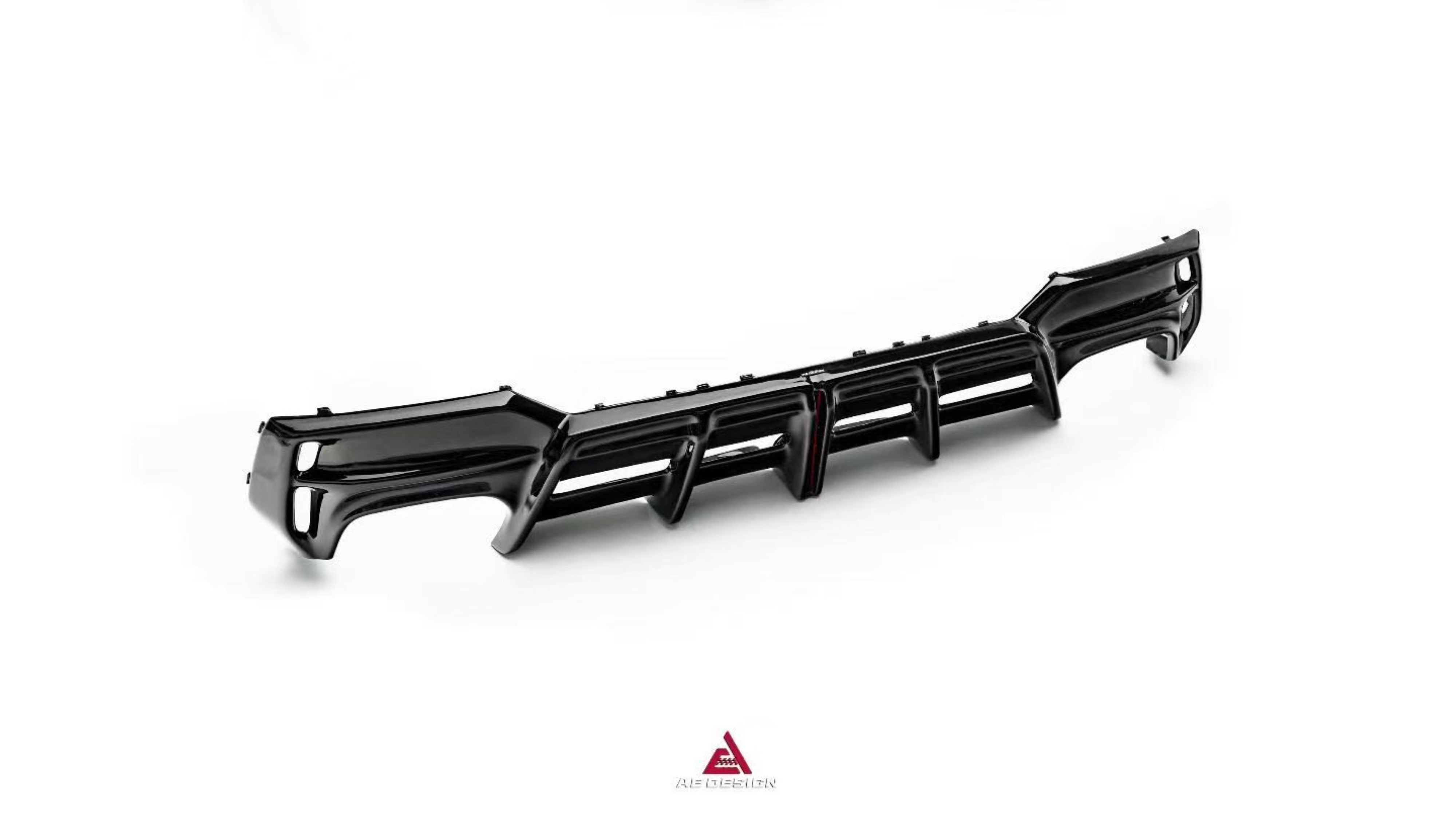 BMW 4 Series M440i 430i (With M-Package Bumper, does not fit base model) G22 G23 2020-ON with Aftermarket Parts - Plustic Series Rear Diffuser ABS from ArmorExtend