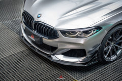 BMW 8 Series M850i 840i (With M-Package Bumper) G14 G15 G16 2018-ON with Aftermarket Parts - AE Style Carbon Fiber Front Lip from ArmorExtend