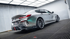 BMW 8 Series M850i 840i (With M-Package Bumper) G14 G15 G16 2018 2019 2020 2021 2022 2023 2024 with Aftermarket Parts - AE Rear Diffuser & Canards?Carbon Fiber from?ArmorExtend
