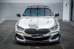 BMW 8 Series M850i 840i (With M-Package Bumper) G14 G15 G16 2018-ON with Aftermarket Parts - AE Style Carbon Fiber Front Lip from ArmorExtend