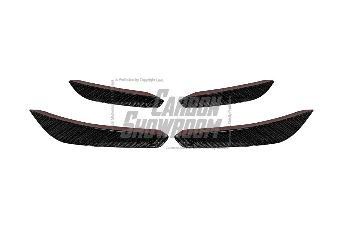BMW I4 M50 / e Drive 40 G26 2022-ON & 4 Series Gran Coupe M440i 430i G26 2022-ON?(with M-package bumper, does not fit base model) with Aftermarket Parts - AE Style Carbon Fiber Front Canards from ArmorExtend