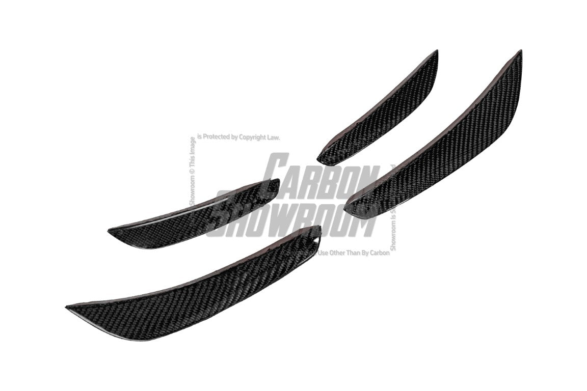 BMW I4 M50 / e Drive 40 G26 2022-ON & 4 Series Gran Coupe M440i 430i G26 2022-ON?(with M-package bumper, does not fit base model) with Aftermarket Parts - AE Style Carbon Fiber Front Canards from ArmorExtend