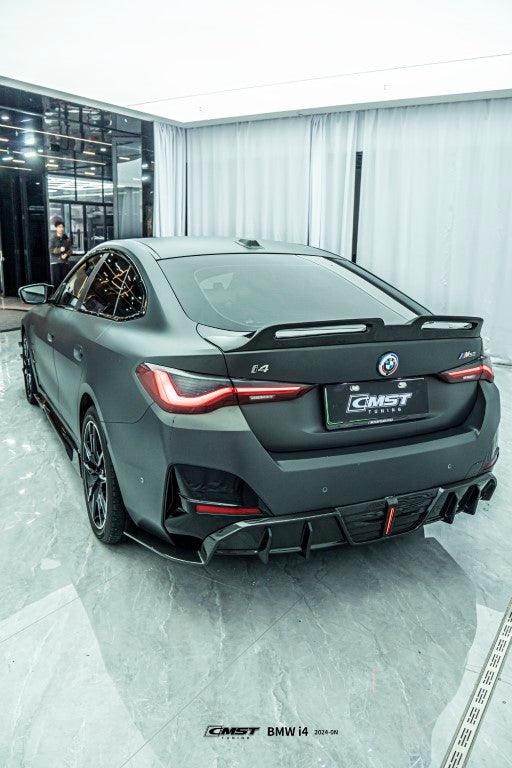 BMW I4 M50 / e Drive 40 G26 2022 2023 2024 with Aftermarket Parts - Rear Diffuser Pre-preg Carbon Fiber from CMST Tuning