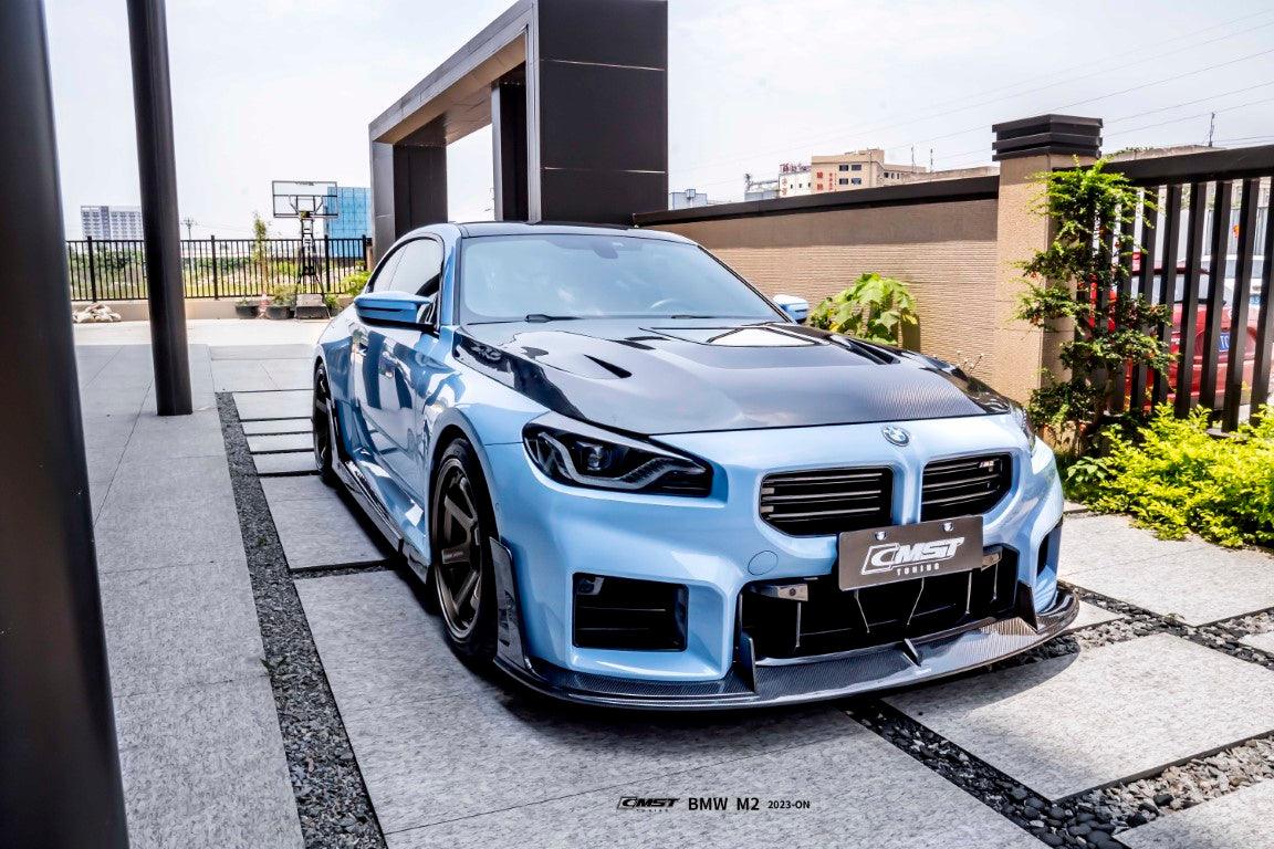 BMW M2 / M2C G87 2023 2024 & 2 Series M240 230 G42 2022 2023 2024 with Aftermarket Parts - V1 Tempered Clearview Glass Style Hood Bonnet Carbon Fiber / FRP from  CMST Tuning