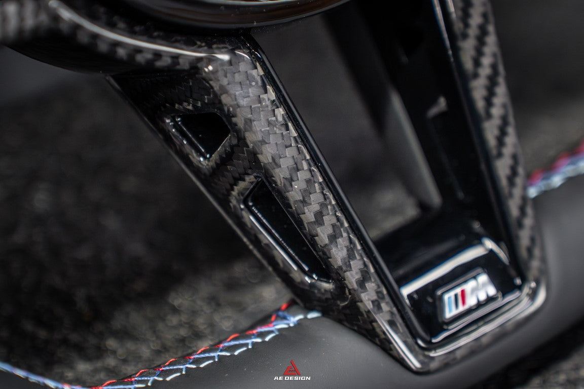 BMW M2 & M2C G87 2023 2024?with Aftermarket Parts - AE Style Steering Wheel?Carbon Fiber & Black Leather?from ArmorExtend