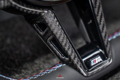 BMW M2 & M2C G87 2023 2024 with Aftermarket Parts - AE Style Steering Wheel Carbon Fiber & Black Leather from ArmorExtend