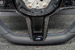 BMW M2 & M2C G87 2023 2024 with Aftermarket Parts - AE Style Steering Wheel Carbon Fiber & Black Leather from ArmorExtend