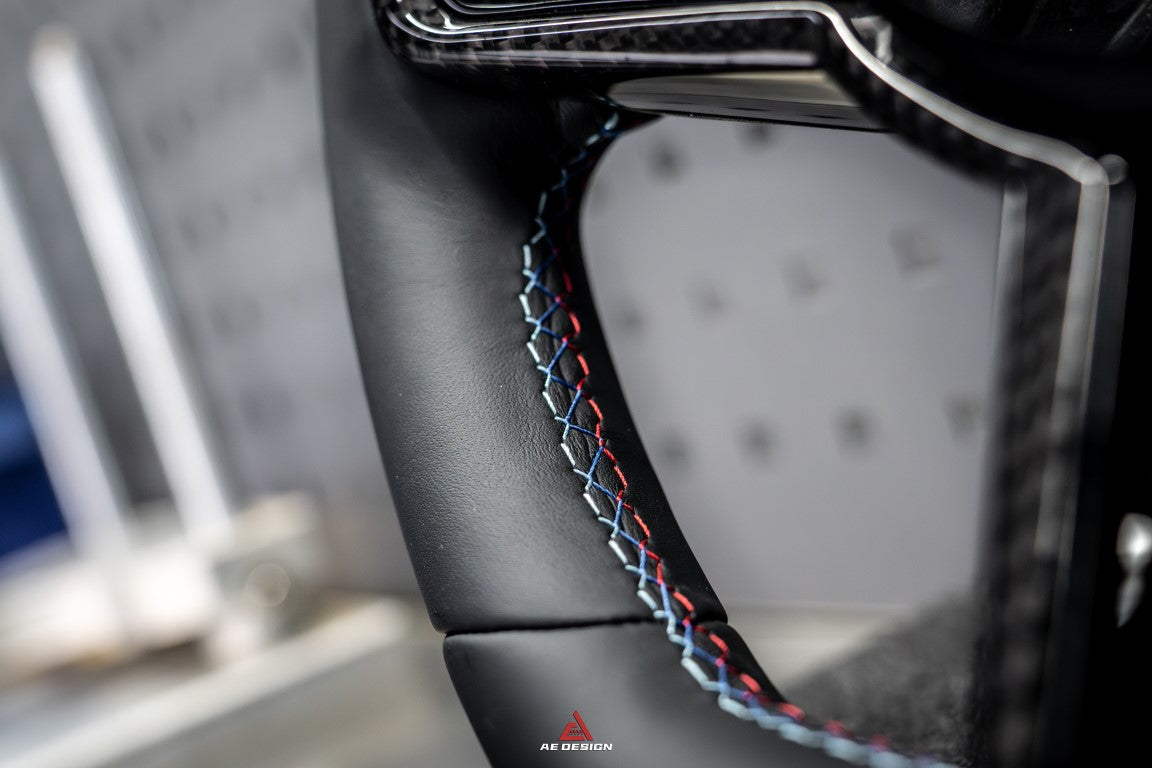 BMW M2 & M2C G87 2023 2024?with Aftermarket Parts - AE Style Steering Wheel?Carbon Fiber & Black Leather?from ArmorExtend