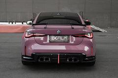 BMW M3 G80 G81 2021 2022 2023 2024 & M4 G82 G83 2021 2022 2023 2024 with Aftermarket Parts - AE V2 Style Rear Diffuser & Canards Carbon Fiber from  ArmorExtend