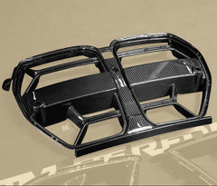 BMW M3 M3C M3CS G80 G81 2021-ON & M4 M4C M4CS G82 G83 2021-ON with Aftermarket Parts - CSL / Without ACC & CSL / With ACC Front Kidney Grill Pre-preg Carbon Fiber from ArmorExtend