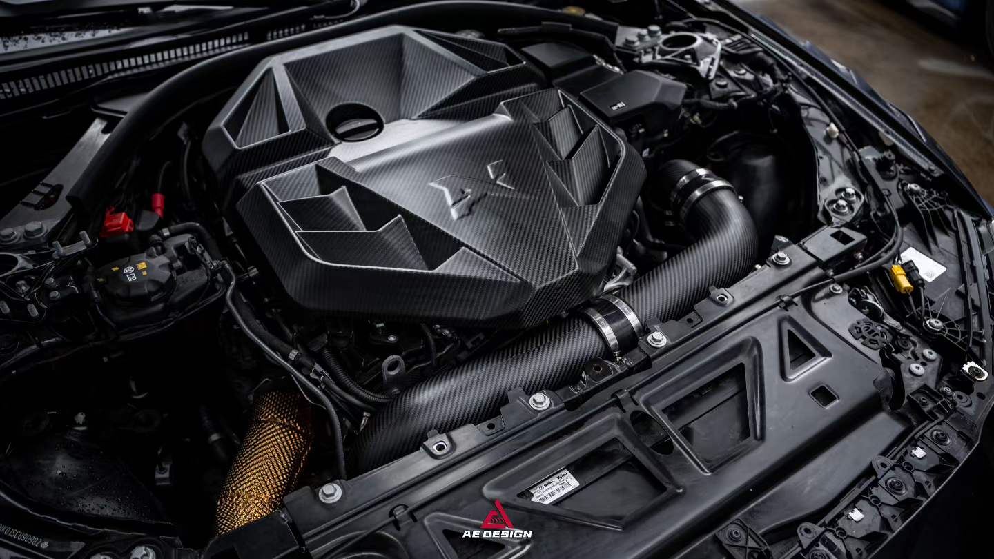 BMW M3 G80 G81 & M4 G82 G83 2021-ON with Aftermarket Parts - ART Style Air Intake Dry Pre-preg Carbon Fiber from ArmorExtend