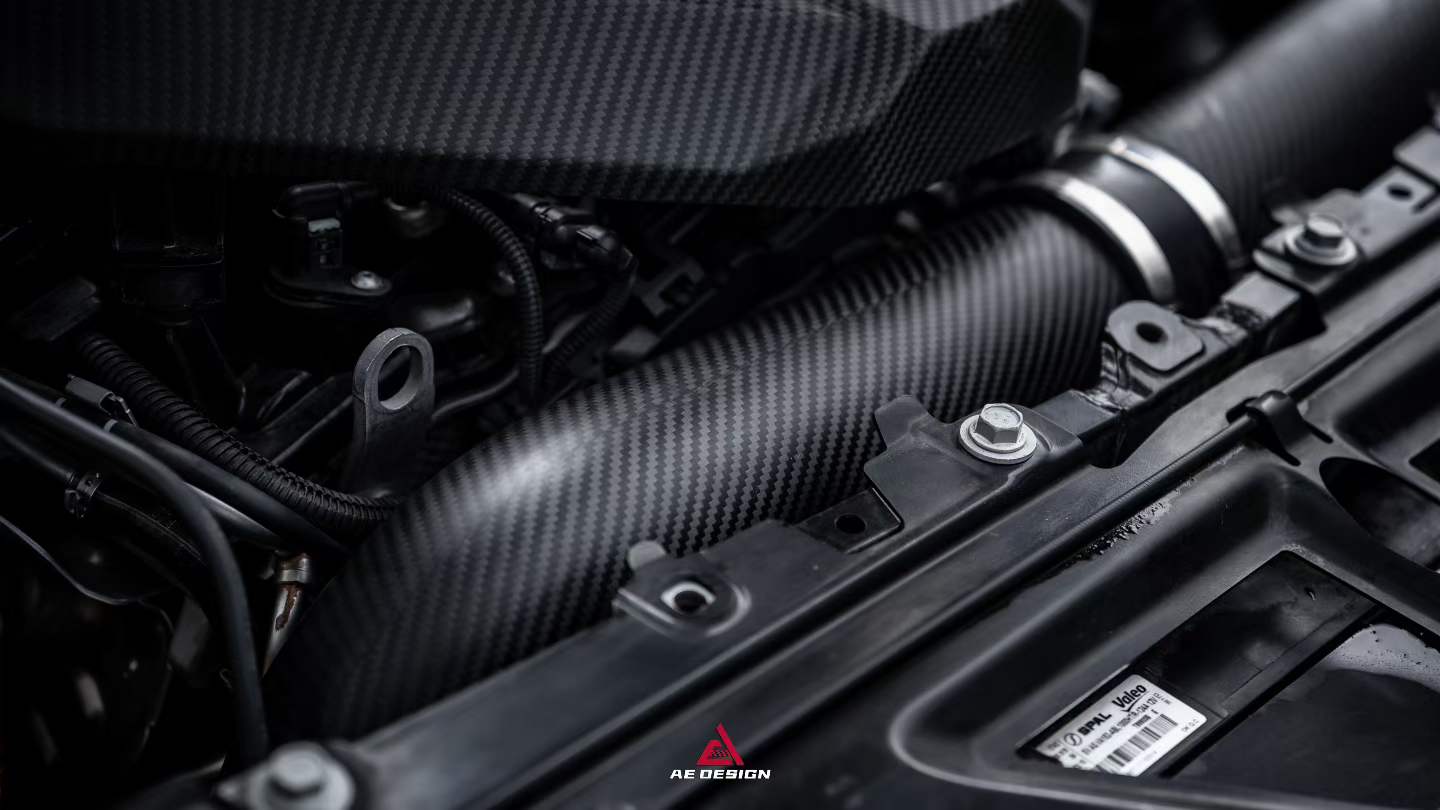 BMW M3 G80 G81 & M4 G82 G83 2021-ON with Aftermarket Parts - ART Style Air Intake Dry Pre-preg Carbon Fiber from ArmorExtend