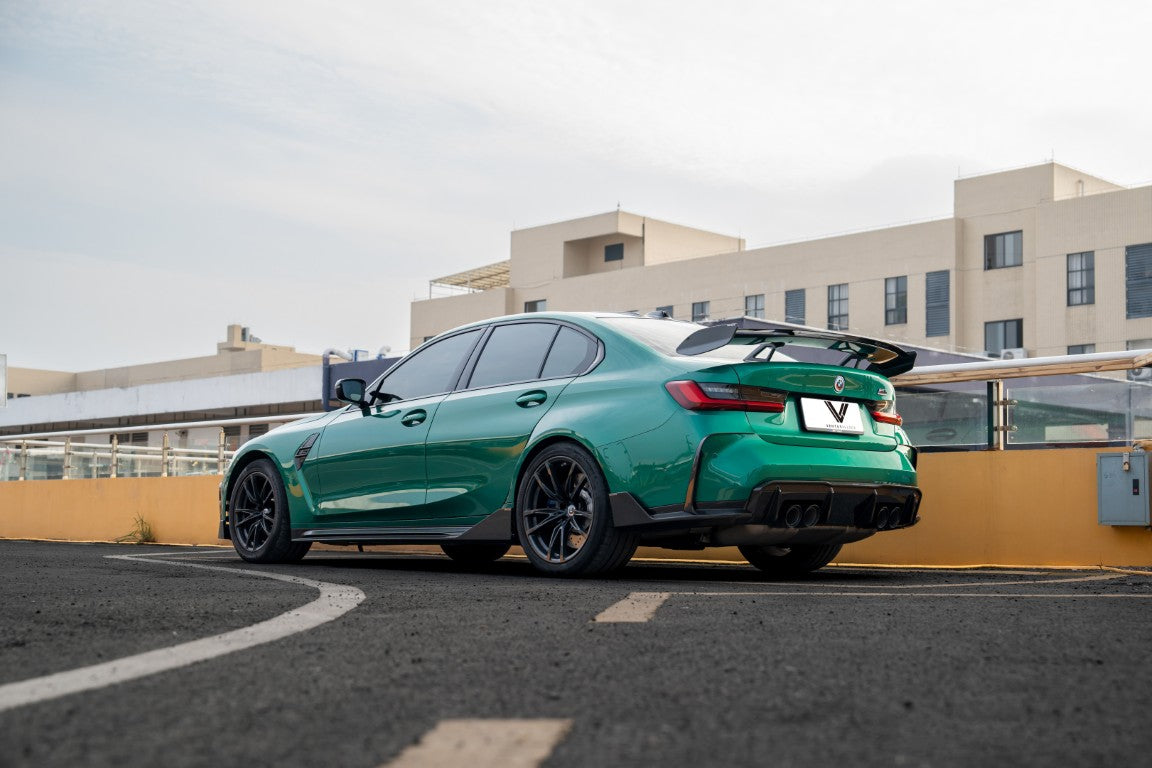 BMW M3 M3C M3CS G80 2021-ON & 3 Series M340i 330i G20 2019-ON with Aftermarket Rear Wing Dry Pre-preg Carbon Fiber from Ventus Velloce