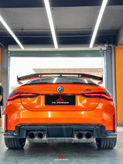 BMW M4 G82 2021-ON & 4 Series G22 430i M440i 2020-ON with Aftermarket Parts - ART V3 Style Carbon Fiber Rear Wing from  ArmorExtend 