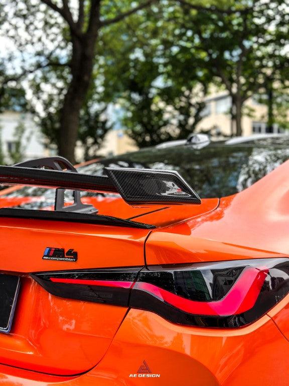 Your BMW M4 G82 2021 2022 2023 2024 & 4 Series G22 430i M440i 2020 2021 2022 2023 2024 with Aftermarket Parts - ART V2 Style Fiber Rear Wing Carbon Fiber from Pre-preg ArmorExtend