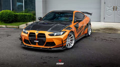 BMW M3 G80 G81 2021-ON & M4 G82 G83 2021-ON with Aftermarket Parts - Venom Sport Series Style Front Canards Dry Pre-preg Carbon Fiber from ArmorExtend