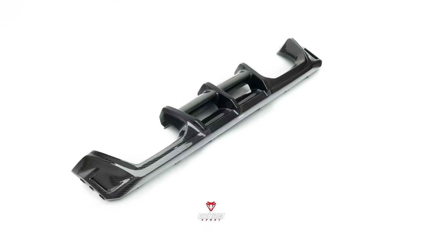 BMW M3 G80 G81 2021-ON  M4 G82 G83 2021-ON with Aftermarket Parts - Venom Sport Series Style Rear Diffuser & Canards Dry Pre-preg Carbon Fiber from ArmorExtend