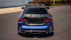 BMW M4 G82 2021-ON & 4 Series G22 430i M440i 2020-ON with Aftermarket Parts - ART V2 Rear Trunk Dry Pre-preg Carbon Fiber from ArmorExtend