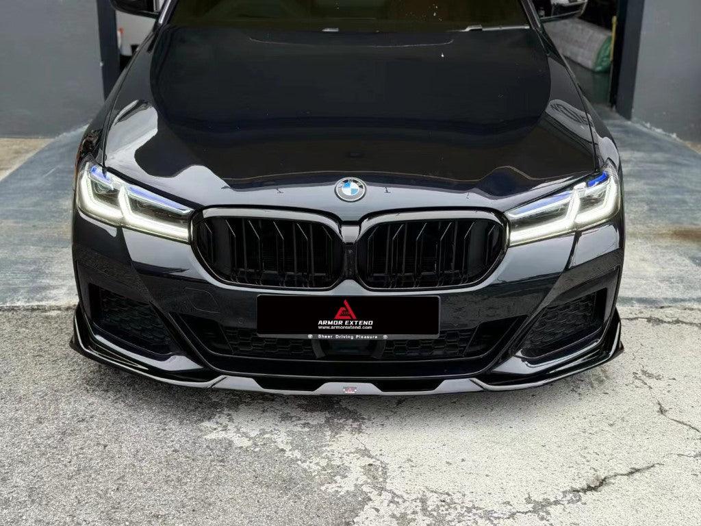 BMW 5 Series M550i 540i (With M-Package Bumper) G30 G31 LCI 2021 2022 2023 2024?with Aftermarket Parts - Plustic Style Front Lip ABS from?ArmorExtend