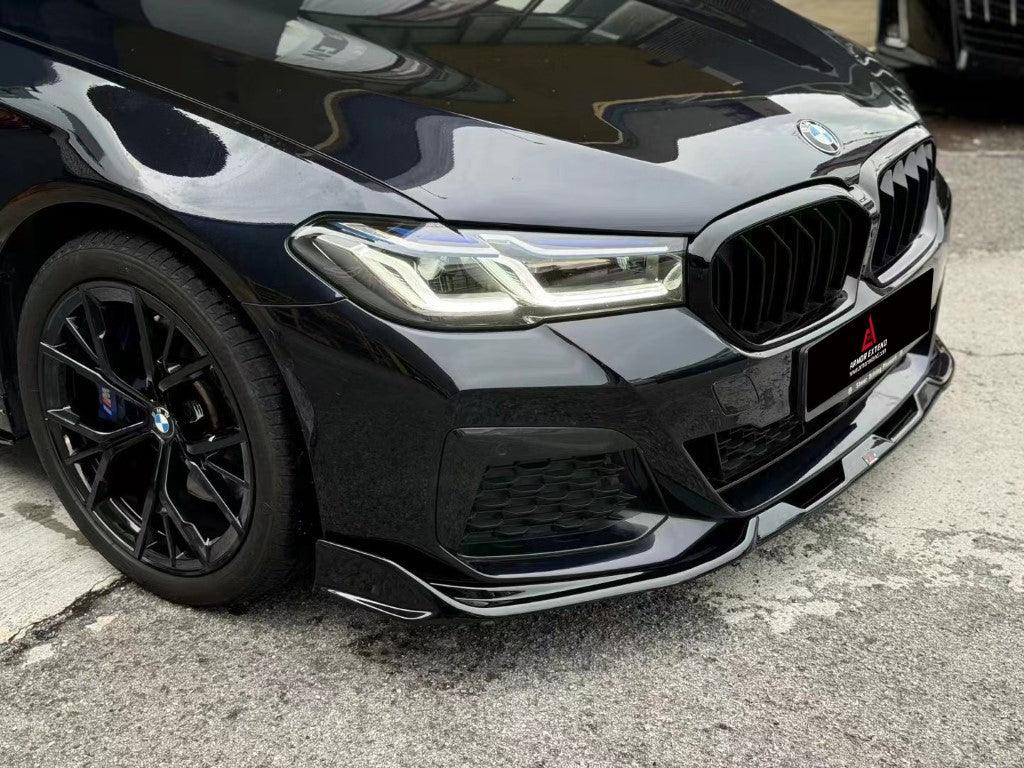 BMW 5 Series M550i 540i (With M-Package Bumper) G30 G31 LCI 2021 2022 2023 2024?with Aftermarket Parts - Plustic Style Front Lip ABS from?ArmorExtend