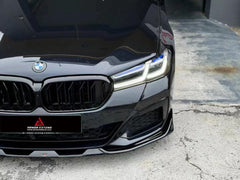 BMW 5 Series M550i 540i (With M-Package Bumper) G30 G31 LCI 2021 2022 2023 2024?with Aftermarket Parts - Plustic Style Front Lip ABS from?ArmorExtend
