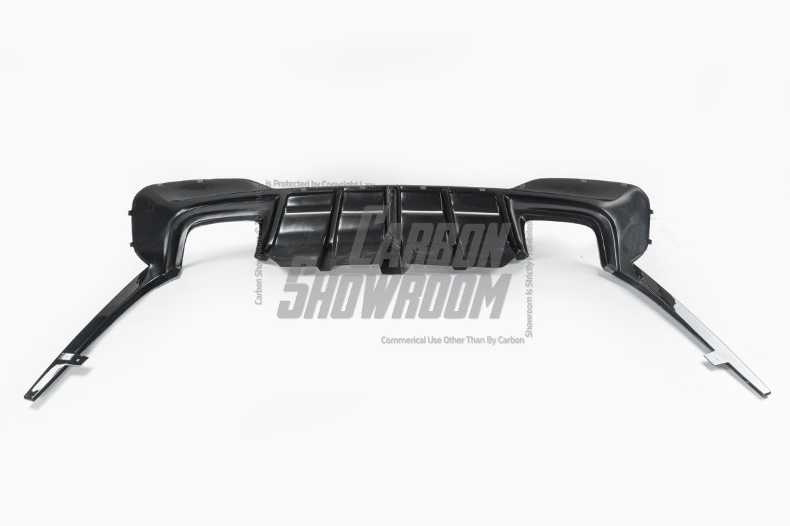 BMW M5/M5C F90 (Fits Both Pre-LCI & LCI) 2018-ON &?5 Series G30 540i M550i (With M-Package Bumper) G30 G31 (Fits Both Pre-LCI & LCI) 2017-ON with Aftermarket Parts - AE Style ABS Rear Diffuser & Rear Canards from ArmorExtend