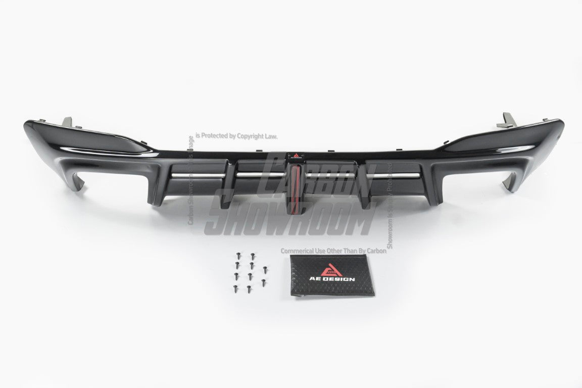 BMW M5/M5C F90 (Fits Both Pre-LCI & LCI) 2018-ON &?5 Series G30 540i M550i (With M-Package Bumper) G30 G31 (Fits Both Pre-LCI & LCI) 2017-ON with Aftermarket Parts - AE Style ABS Rear Diffuser & Rear Canards from ArmorExtend