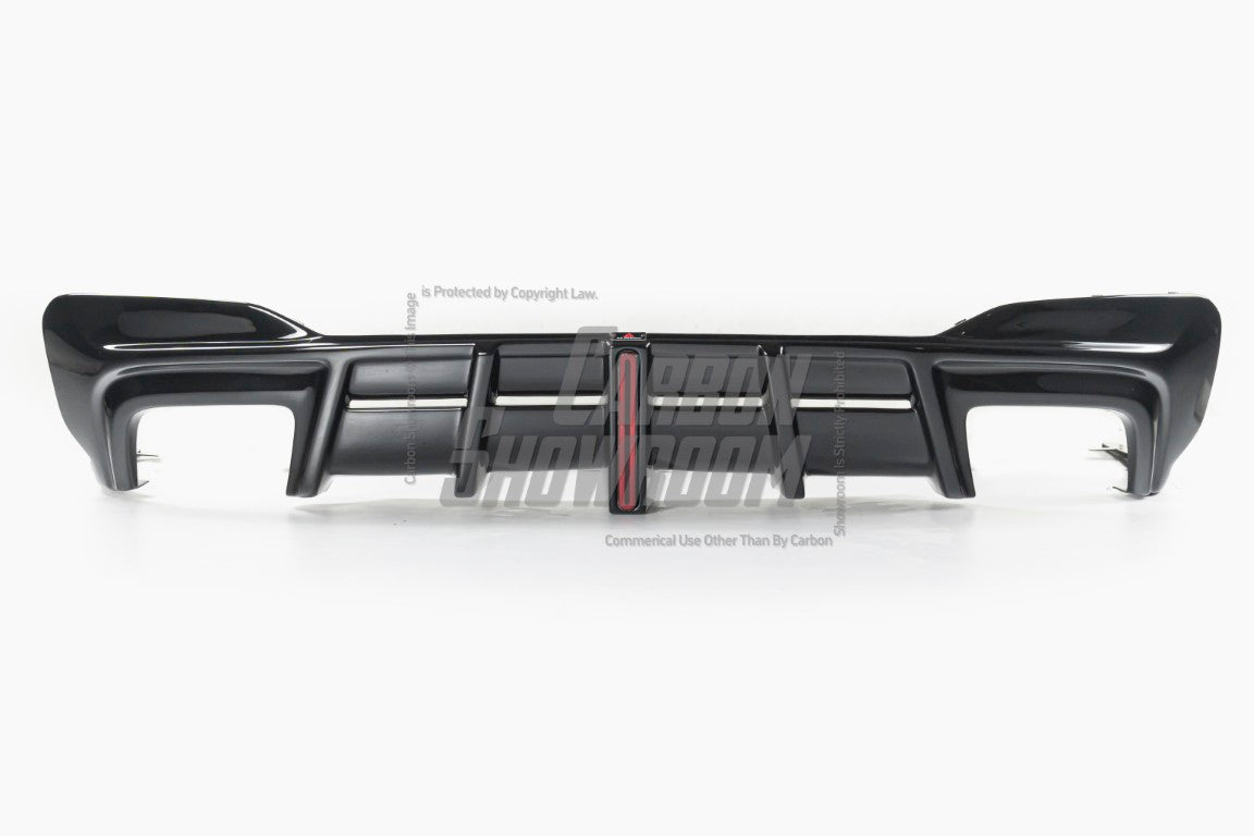BMW M5/M5C F90 (Fits Both Pre-LCI & LCI) 2018-ON &?5 Series G30 540i M550i (With M-Package Bumper) G30 G31 (Fits Both Pre-LCI & LCI) 2017-ON with Aftermarket Parts - AE Style ABS Rear Diffuser & Rear Canards from ArmorExtend