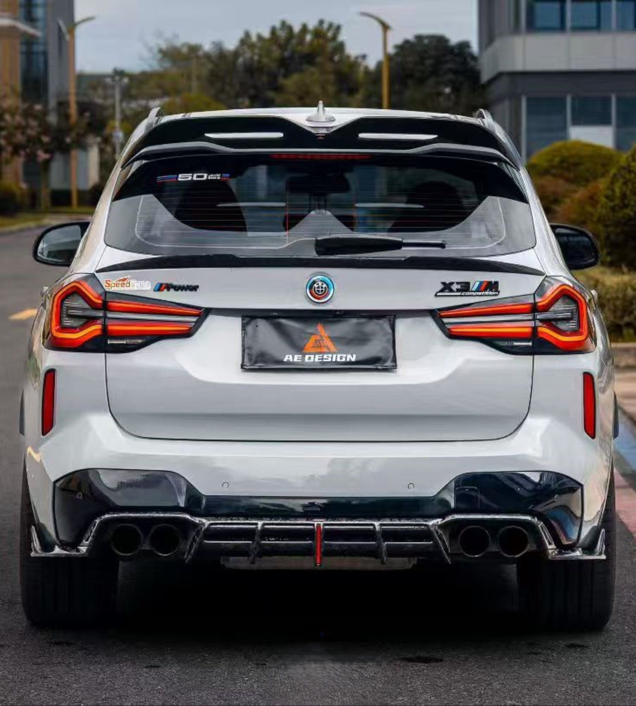 BMW X3M X3MC F97 (Fits Both Pre-LCI & LCI) 2019 2020 2021 2022 2023 2024 with Aftermarket Parts - ART V3 Rear Diffuser Dry Pre-preg Carbon Fiber from ArmorExtend
