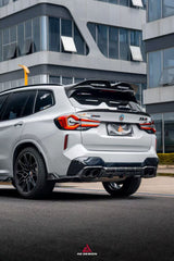 BMW X3M X3MC F97 (Fits Both Pre-LCI & LCI) 2019 2020 2021 2022 2023 2024 with Aftermarket Parts - ART V3 Rear Diffuser Dry Pre-preg Carbon Fiber from ArmorExtend