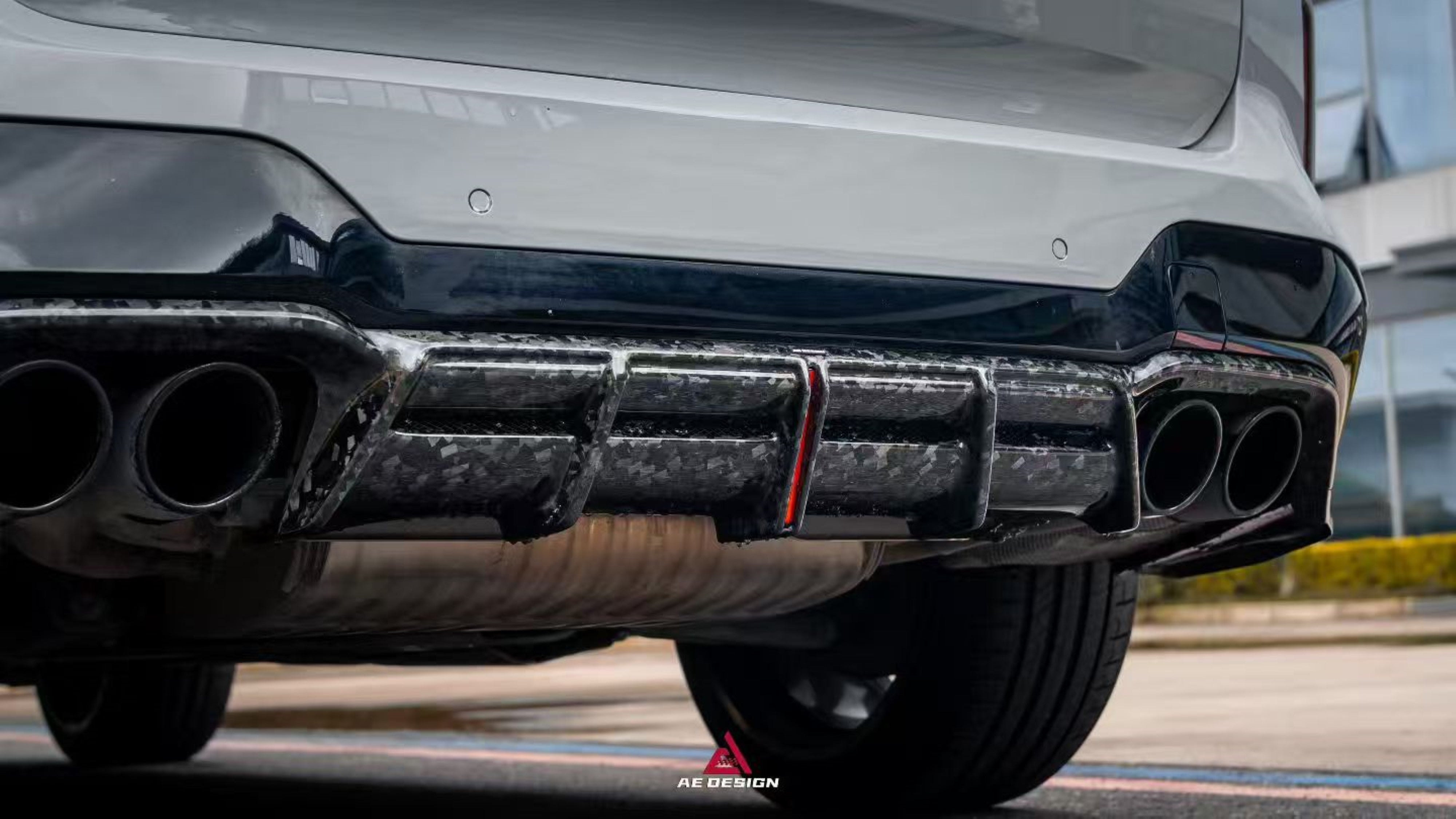 BMW X3M X3MC F97 (Fits Both Pre-LCI & LCI) 2019 2020 2021 2022 2023 2024 with Aftermarket Parts - ART V3 Rear Diffuser Dry Pre-preg Carbon Fiber from ArmorExtend