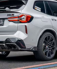 BMW X3M X3MC F97 (Fits Both Pre-LCI & LCI) 2019 2020 2021 2022 2023 2024 with Aftermarket Parts - ART V3 Rear Canards Dry Pre-preg Carbon from ArmorExtend