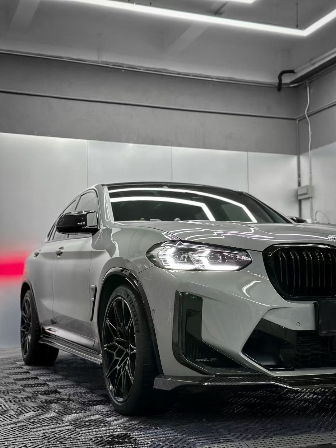 BMW X3M X3MC F97 LCI 2022-ON & X4M X4MC F98 LCI 2022-ON with Aftermarket Parts - Upper Valences Pre-preg Carbon Fiber from Karbel Carbon