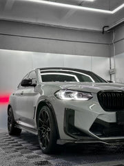 BMW X3M X3MC F97 LCI 2022-ON & X4M X4MC F98 LCI 2022-ON with Aftermarket Parts - Front Lip Pre-preg Carbon Fiber from Karbel Carbon