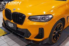 BMW X3 s/x Drive 30i (with M-Package Bumper) & M40i G01 LCI 2022 2023 2024 & X4 xDrive 30i (with M-Package Bumper) & M40i G02 LCI 2022 2023 2024?with Aftermarket Parts - Plustic Style Front Lip ABS from?ArmorExtend