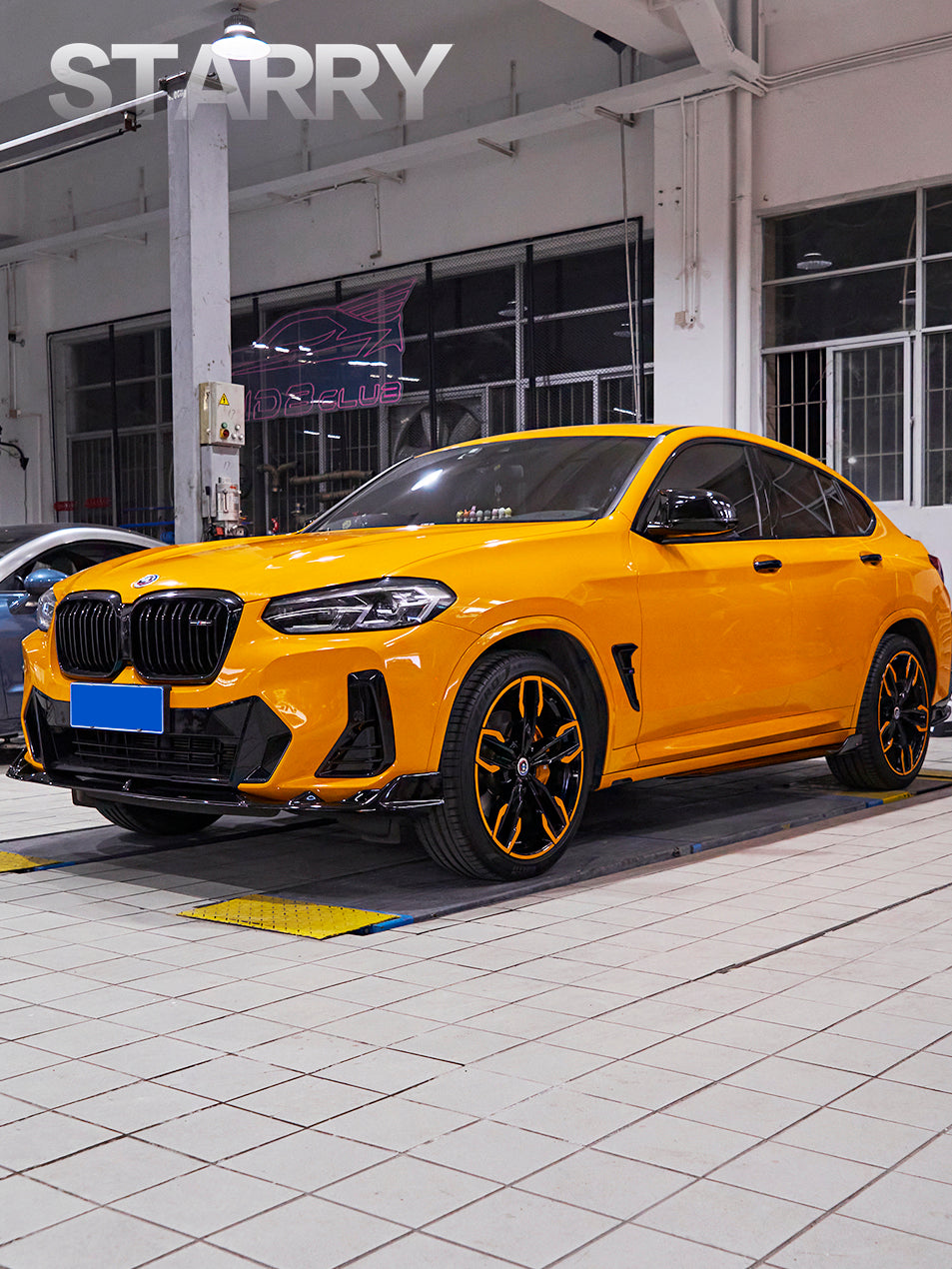 BMW X3 s/x Drive 30i (with M-Package Bumper) & M40i G01 LCI 2022 2023 2024 & X4 xDrive 30i (with M-Package Bumper) & M40i G02 LCI 2022 2023 2024?with Aftermarket Parts - Plustic Style Front Lip ABS from?ArmorExtend