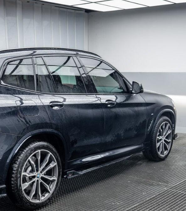BMW X3 G01 & X4 G02 s/x Drive 30i M40i & X3M F97 & X4M F98 2019 2020 2021 2022 2023 2024 (Fits Both Pre-LCI & LCI) with Aftermarket Parts - Plustic Style Side Skirts ABS from?ArmorExtend?
