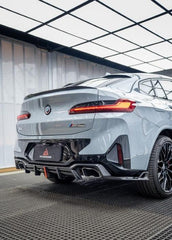 BMW X4 xDrive 30i (with M-Package Bumper) & M40i G02 LCI 2022 2023 2024 with Aftermarket Parts - AE Style Diffuser & Canards Carbon Fiber from?ArmorExtend