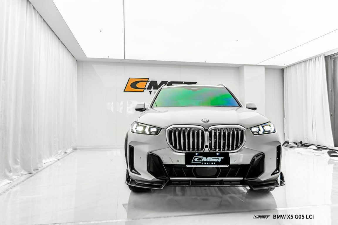 BMW X5 G05 LCI 2024-ON with CMST Tuning's Aftermarket Parts - Pre-preg Carbon Fiber Front Lip