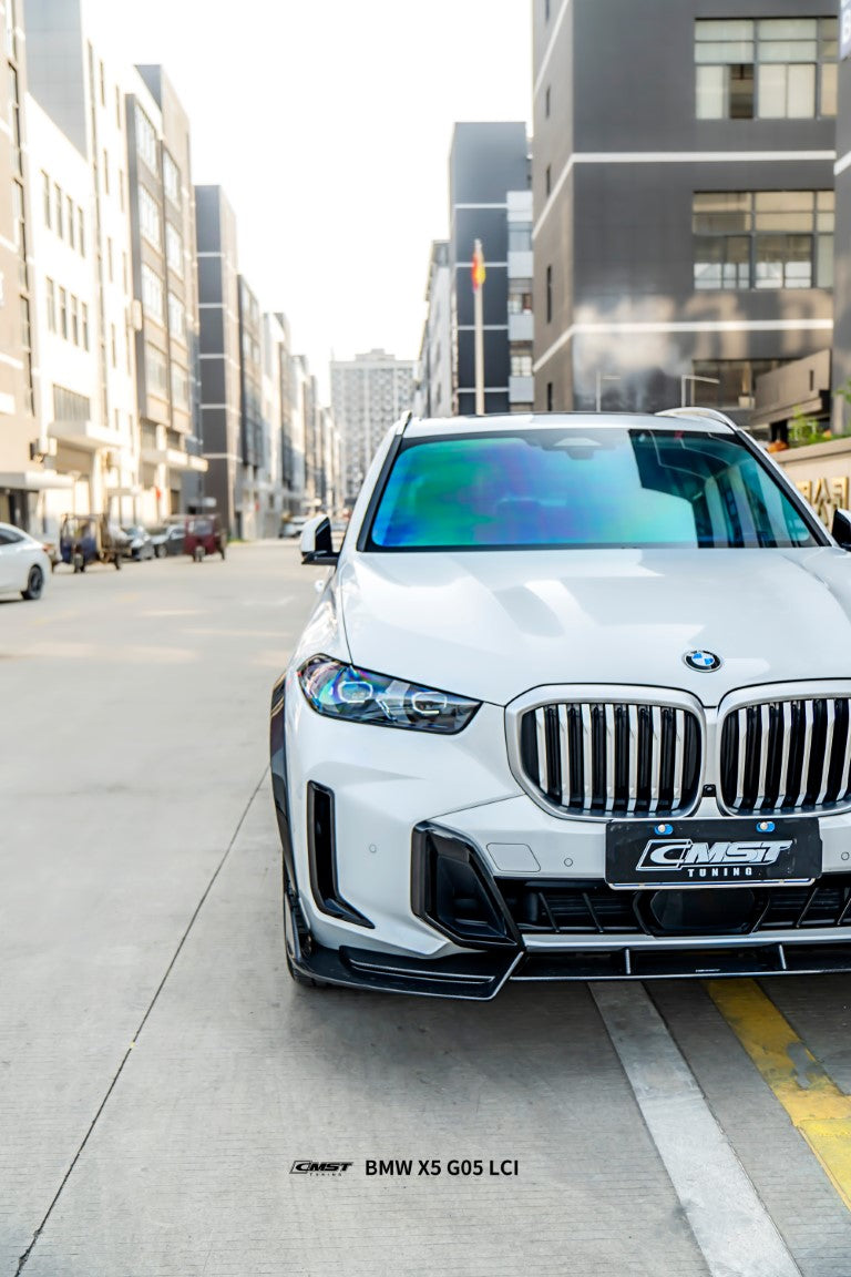 BMW X5 G05 LCI 2024-ON with Aftermarket Parts - Front Lip Pre-preg Carbon Fiber from CMST Tuning