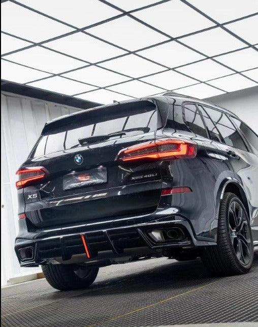 BMW X5 G05 M50i X/S Drive 40i (with M-Package) (Fits Both Pre-LCI & LCI) 2019 2020 2021 2022 2023 2024 with Aftermarket Parts -?AE Style?Rear Diffuser & Canards PP from?ArmorExtend