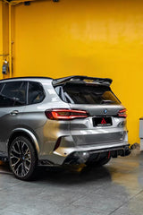 BMW X5M X5MC F95 (Fits Both Pre-LCI & LCI) 2020 2021 2022 2023 2024 with Aftermarket Parts - AE Style Rear Roof Spoiler Carbon Fiber from ArmorExtend