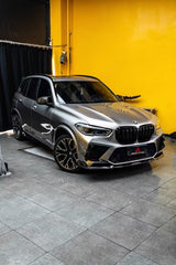 BMW X5M X5MC F95 Pre-LCI 2020 2021 2022 2023 with Aftermarket Parts - AE Style Front Canards Carbon Fiber from?ArmorExtend